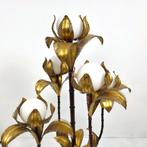 Mid century vloerlamp florentiner bamboe palmboom verguld, Huis en Inrichting, Ophalen, Hout, 150 tot 200 cm