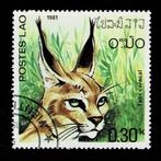 postzegel 374 Laos katachtige Caracal, Postzegels en Munten, Ophalen of Verzenden, Gestempeld, Zuidoost-Azië