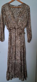 Feestelijke jurk panterprint, Kleding | Dames, Maat 38/40 (M), Millennium, Beige, Ophalen of Verzenden