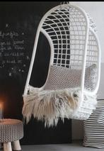HK Living Hangstoel Rotan - Stijlvol!, Ophalen, Gebruikt, Wit, Riet of Rotan