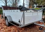 XXL Aluminium Aanhanger - met oprijdklep. Machine-motoren, Ophalen of Verzenden, Gebruikt