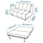 Ikea slaapbank Lycksele 2 persoons, Tweepersoons, Zo goed als nieuw, 200 cm, Grijs