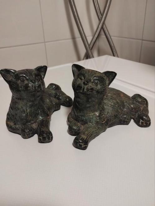Antiek Victoriaans bronzen katten, Antiek en Kunst, Antiek | Koper en Brons, Ophalen of Verzenden
