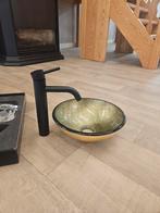 wasbak goud met zwarte kraan, Ophalen of Verzenden, Nieuw, Kraan