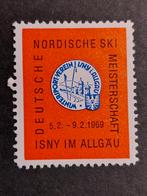 Duitsland sluitzegel Isny Ski Meisterschaft 1969, Ophalen of Verzenden, BRD, Gestempeld