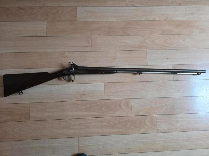 Antiek dubbelloops voorlader geweer, Antiek en Kunst, Antiek | Overige Antiek, Ophalen