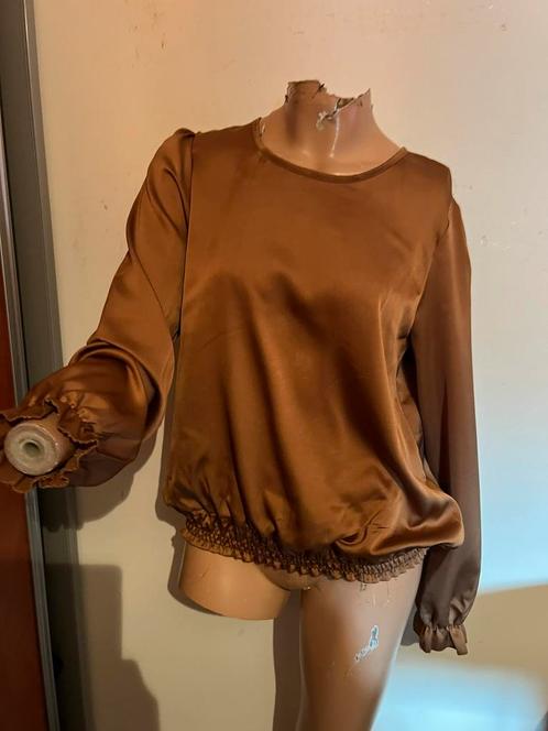 PERLA NERA shirt  maat XL origineel zgan, Kleding | Dames, Blouses en Tunieken, Zo goed als nieuw, Maat 46/48 (XL) of groter, Bruin