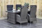 Menorca Tafel 180 met 4 Menorca Verstelbare Dining Tuinstoel, 4 zitplaatsen, Nieuw, Ophalen of Verzenden, Wicker