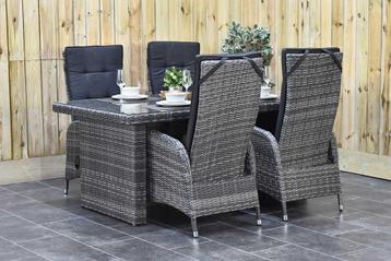 Menorca Tafel 180 met 4 Menorca Verstelbare Dining Tuinstoel beschikbaar voor biedingen
