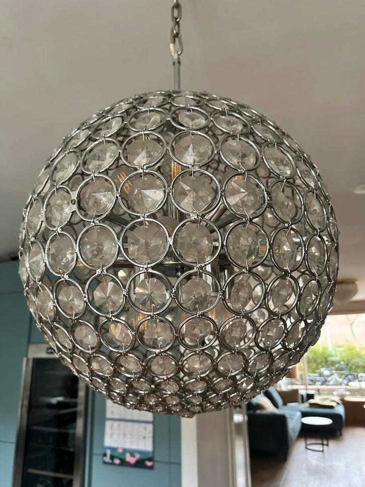 Leitmotiv Big Diamond XL kroonluchter, Huis en Inrichting, Lampen | Hanglampen, Zo goed als nieuw, Minder dan 50 cm, Metaal, Ophalen of Verzenden