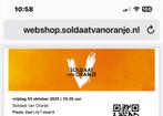 Aangeboden: 4x ticket Soldaat van Oranje, Tickets en Kaartjes, Drie personen of meer, Oktober
