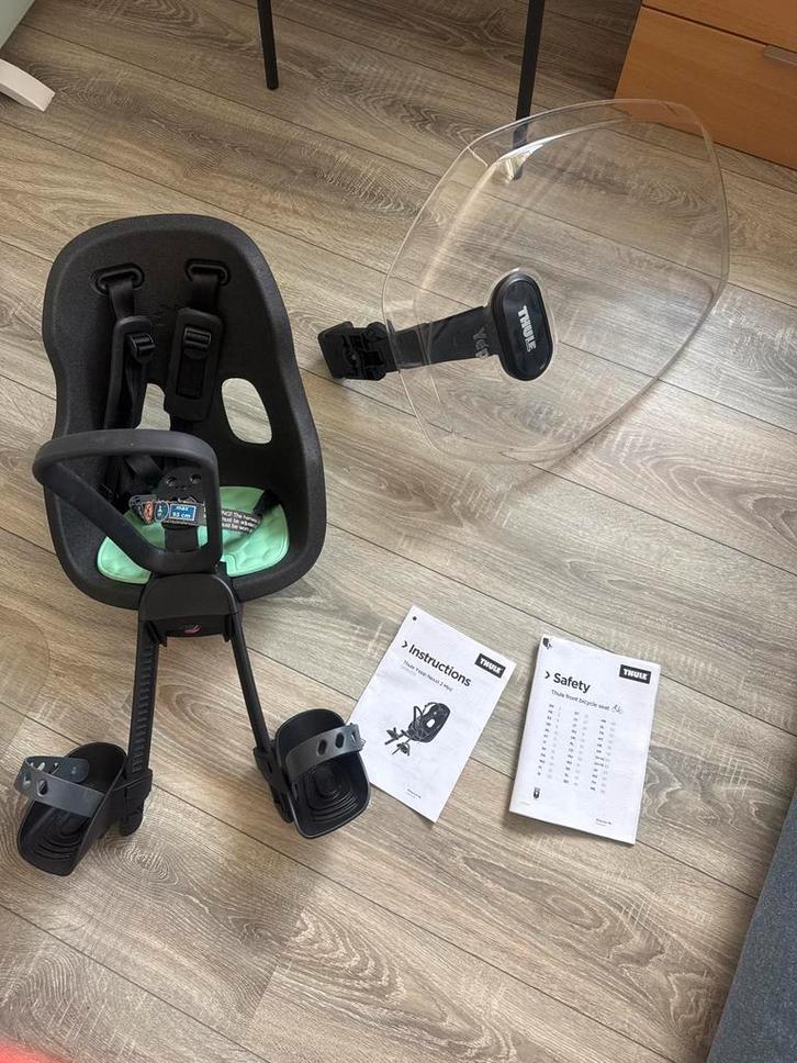 thule yepp mini mintgroen COMPLEET ZGAN, Fietsen en Brommers, Fietsaccessoires | Fietsstoeltjes, Zo goed als nieuw, Ophalen