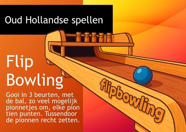 oud Hollandse spellen huren, Hobby en Vrije tijd, Gezelschapsspellen | Bordspellen, Zo goed als nieuw, Vijf spelers of meer, Ophalen