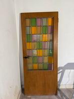 Binnendeur met glas in lood, Doe-het-zelf en Verbouw, Glas en Ramen, Ophalen, Zo goed als nieuw, Glas in lood