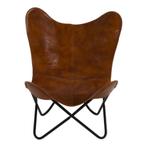 Vlinderstoel Bruin, Huis en Inrichting, Stoelen, Ophalen, Bruin, Nieuw, Leer