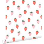 Esta behang aardbeitjes/kersen/strikjes, Ophalen of Verzenden, Nieuw, Wanddecoratie
