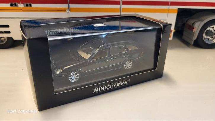 Minichamps Mercedes-Benz W211 S211 E-Class T-Modell Black FL, Hobby en Vrije tijd, Modelauto's | 1:43, Zo goed als nieuw, Auto