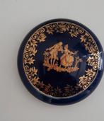 Blauw limoges schaaltje met deksel, Ophalen of Verzenden, Zo goed als nieuw