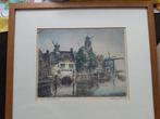 ETS Aelbrechtskolk Rotterdam. A.W.van Munster, Antiek en Kunst, Kunst | Etsen en Gravures, Ophalen