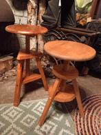 2 houten draaikrukken, Huis en Inrichting, Krukjes, Ophalen of Verzenden, Zo goed als nieuw, Hout