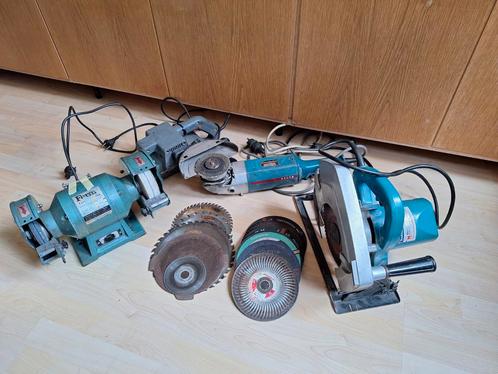 Cirkelzaag, haakse slijper, bandschuurmachine, werkbanksliep, Doe-het-zelf en Verbouw, Gereedschap | Slijpmachines, Gebruikt, Haakse handslijpmachine