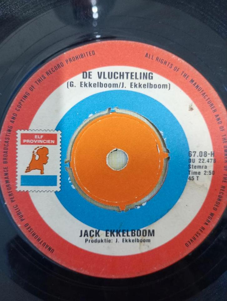 Jack Ekkelboom - De Vluchteling single (piraat), Cd's en Dvd's, Vinyl Singles, Gebruikt, Single, Nederlandstalig, 7 inch, Verzenden