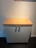 Ikea kast met bamboe blad, Ophalen, Zo goed als nieuw, Minder dan 150 cm, Minder dan 100 cm