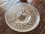 Glazen schaal met uniek craquelé design, Ophalen, Schaal, Rond, Glas