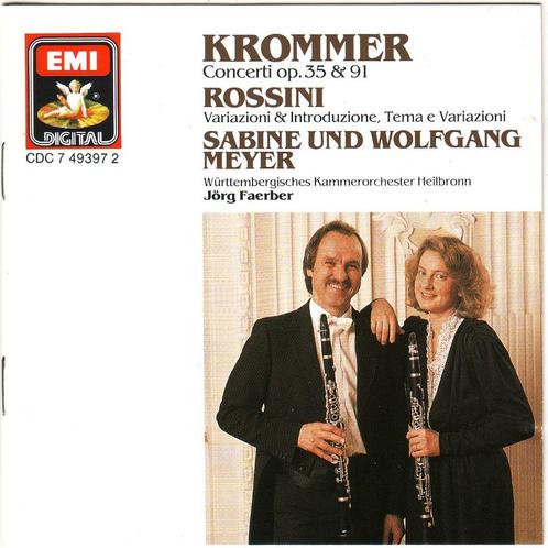 Krommer en Rossini: werken voor 1 en 2 klarinetten en orkest, Cd's en Dvd's, Cd's | Klassiek, Zo goed als nieuw, Orkest of Ballet