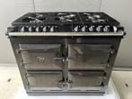 Aga Six-four gasfornuis met 6 branders zwart, Ophalen, 60 cm of meer, Zo goed als nieuw, Gas