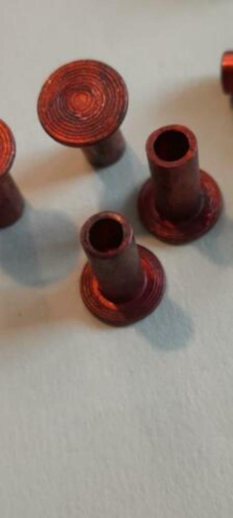 25 st. Koperen geharde half holle klinknagels, 5 x 8 mm auto, Tuin en Terras, Palen, Balken en Planken, Nieuw, Verzenden