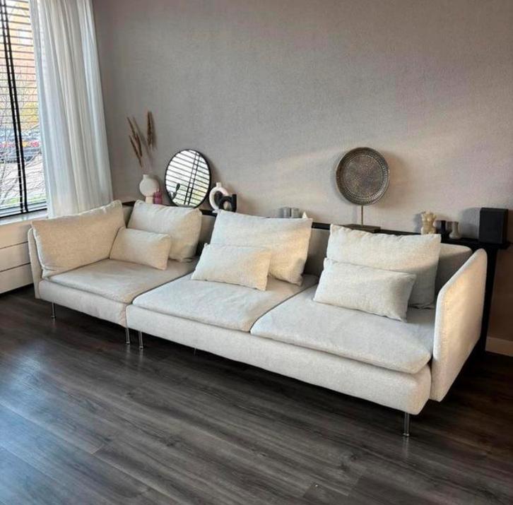 Bank - SÖDERHAMN 3-zit beige, Huis en Inrichting, Banken | Sofa's en Chaises Longues, Zo goed als nieuw, 75 tot 100 cm, Ophalen