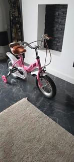 Roze Kangouroly kinderfiets met zijwieltjes, Ophalen, Zijwieltjes, Gebruikt, Kangouroly