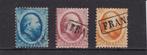 27.  1864 Koning Willem III,  nrs. 4 - 6 netjes gebruikt., Postzegels en Munten, Postzegels | Nederland, Verzenden, T/m 1940, Gestempeld