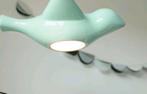 Design porselein hanglamp, vogel mint, prachtig op babykamer, Ophalen, Zo goed als nieuw, Minder dan 50 cm