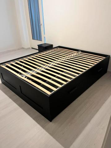IKEA BRIMNES Tweepersoons bedframe met lades - Zwart 160x200 - afbeelding 8