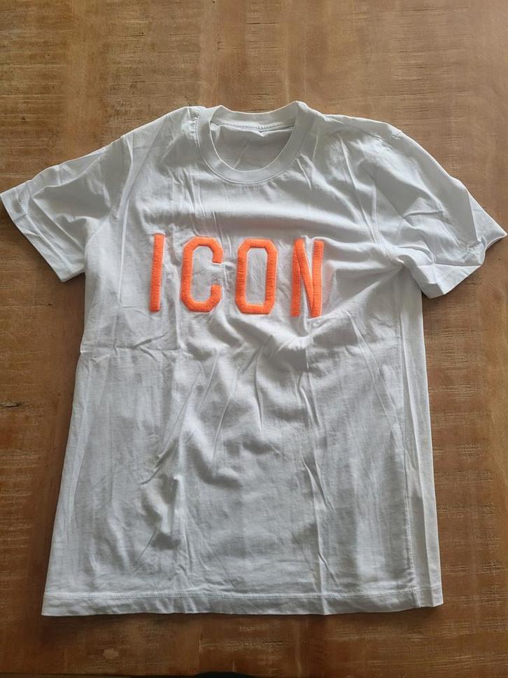 ICON | tshirt | maat S, Kleding | Heren, T-shirts, Zo goed als nieuw, Maat 46 (S) of kleiner, Wit, Ophalen of Verzenden