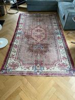 Vintage vloerkleed in bruin en roze tinten, Ophalen, Gebruikt, 150 tot 200 cm, Vintage