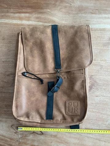 Laptoptas / rugzak 16” bruin ‘leer’ nieuw beschikbaar voor biedingen