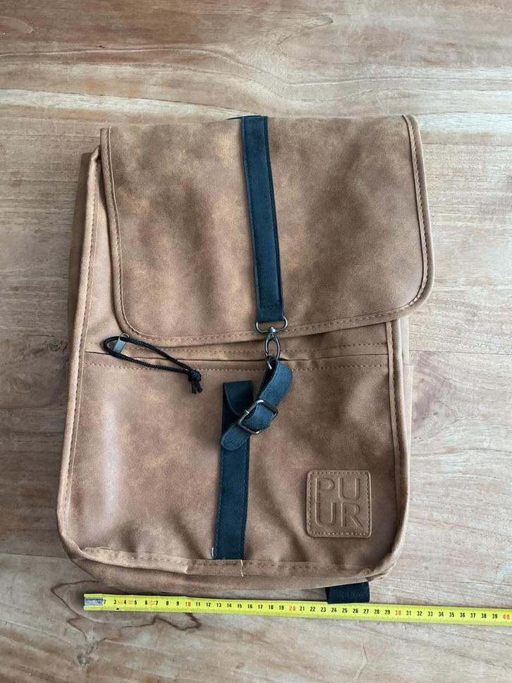 Laptoptas / rugzak 16” bruin ‘leer’ nieuw, Computers en Software, Laptoptassen, Nieuw, Ophalen