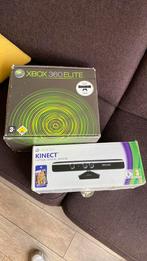 Xbox 360 elite 120gb inclusief Kinect en games, Spelcomputers en Games, Spelcomputers | Xbox 360, Met 2 controllers, Gebruikt