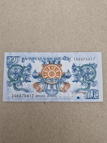 Zeldzaam 1 Ngultrum Biljet Bhutan 2013 beschikbaar voor biedingen