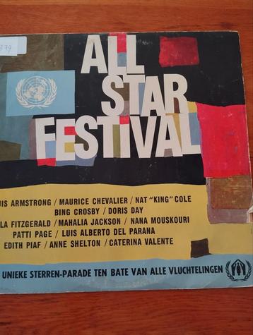 Vinyl LP All Star festival sterren-parade tbv vluchtelingen  beschikbaar voor biedingen