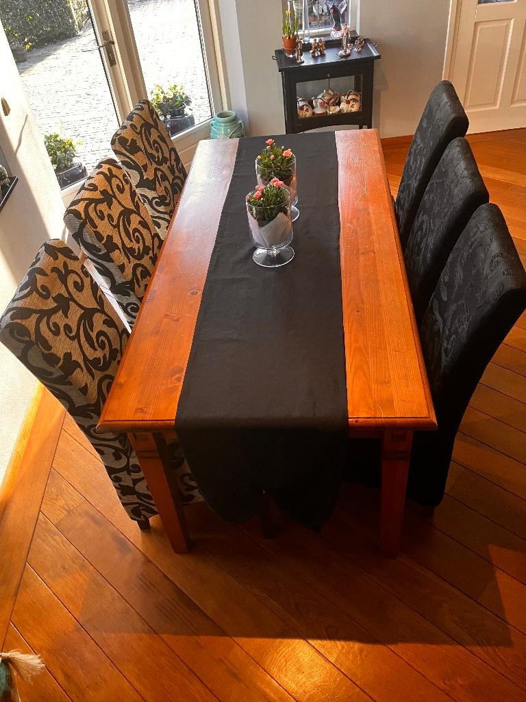 6 stuks  Eetkamerstoelen  gevarieerd design, Ophalen, Gebruikt