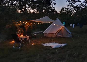 Bell tent te huur - eventueel met campinguitrusting beschikbaar voor biedingen