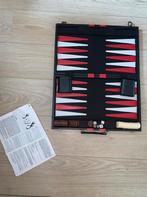 Vintage backgammon in luxe leren koffer, Hobby en Vrije tijd, Gezelschapsspellen | Bordspellen, Een of twee spelers, Ophalen of Verzenden