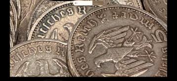 40 zilveren 5 reichsmarken nazi duitsland swastika beschikbaar voor biedingen