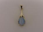 Gouden hanger met blauwe steen                           G20, Gebruikt, Overige voorstellingen, Blauw, .