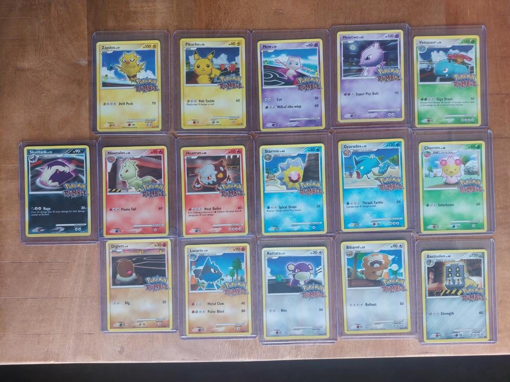 Volledige Pokemon Rumble set, Ophalen, Gebruikt, Meerdere kaarten, Foil