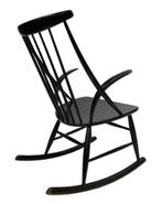 Vintage Illum Wikkelso schommelstoel Deens design, Gebruikt, Eén, Hout, Vintage